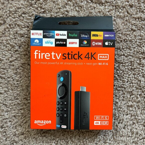Amazon Fire TV Stick 4K Max Media Streamer NWIB-Black B08MQZN1X - Picture 1 of 9